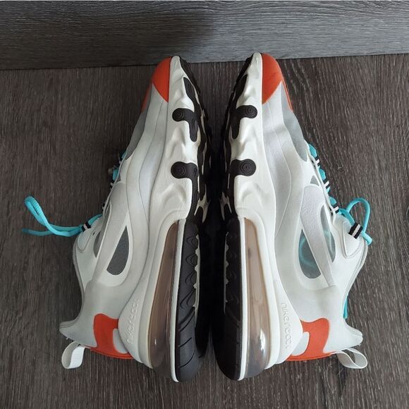 Nike Air Max 270 React Light Beige Chalk AT6174-200 Size 10 - Picture 7 of 11
